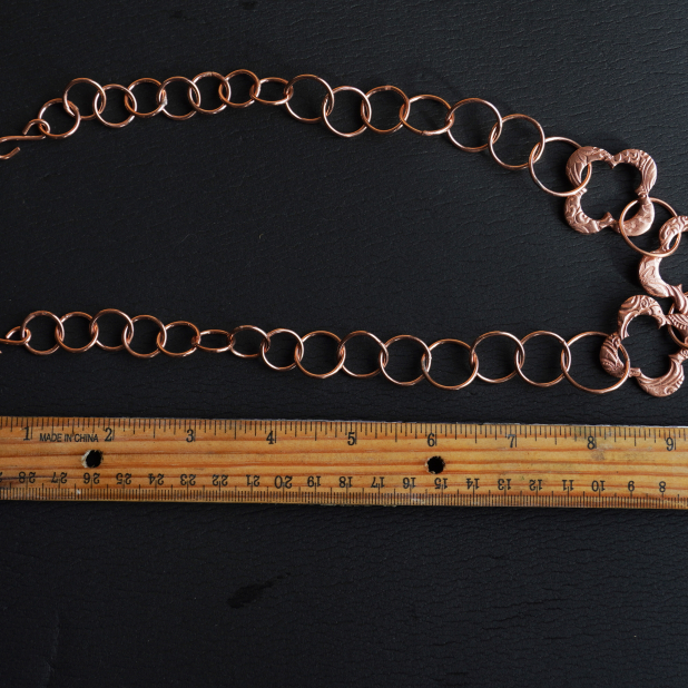 Hand Forged Clover Necklace Measurements