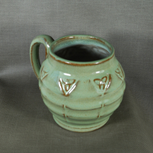 Soft Emerald Green Celtic Pottery Mug
