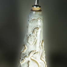 Rabbit oil cruet Handmade pottery bottle