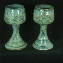 Carved Stoneware Goblet